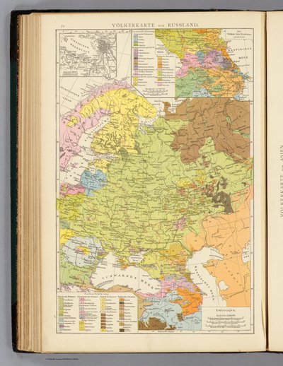 Ethnic Map of Russia by Richard Andree